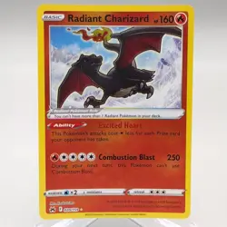 Radiant Charizard 20/159 Crown Zenith Holographic Holo Pokemon Card NM Near Mint - Image 1