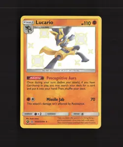 Lucario SV22/SV94 Hidden Fates Shiny Holo Rare Pokemon Card NM - Image 1