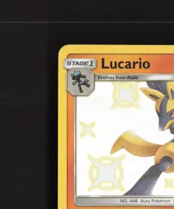Lucario SV22/SV94 Hidden Fates Shiny Holo Rare Pokemon Card NM - Image 3