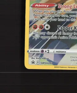 Galarian Zapdos SWSH283 Sword & Shield Full Art Black Star Promo Pokemon Card NM - Image 5