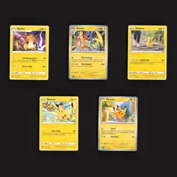 Pikachu & Raichu Regular SV SWSH Gift Collection Bundle Set 5 Pokemon Cards Lot - Image 1