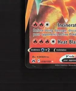 Charizard V 018/159 Crown Zenith Ultra Rare Holo Pokemon Card LP - Image 5