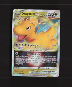 Dragonite VSTAR 050/078 Pokemon GO Ultra Rare Holo Stamped Pokemon Card NM - Image 1