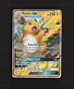 Raichu GX 29/73 Shining Legends Ultra Rare Holo Pokemon Card NM - Image 1