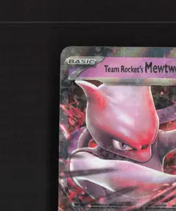Team Rocket's Mewtwo ex 081/182 Destined Rivals Ultra Rare Holo Pokemon Card NM - Image 3