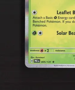 Leafeon 005/131 Prismatic Evolutions Holo Rare Pokemon Card NM - Image 5