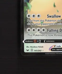 Snorlax V 141/202 Sword & Shield Ultra Rare Holo Pokemon Card NM - Image 5