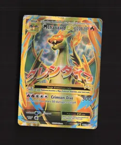Mega Charizard EX 101/108 Evolutions Full Art Ultra Rare Holo Pokemon Card DMG - Image 1