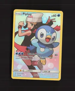 Piplup 239/236 Cosmic Eclipse Full Art Secret Rare Holo Pokemon Card LP+ - Image 1
