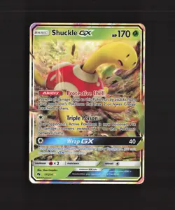 Shuckle GX 17/214 Lost Thunder Ultra Rare Holo Pokemon Card DMG - Image 1