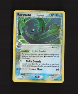 Rayquaza δ 16/110 EX Holon Phantoms Holo Rare Pokemon Card DMG - Image 1