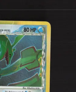 Rayquaza δ 16/110 EX Holon Phantoms Holo Rare Pokemon Card DMG - Image 4