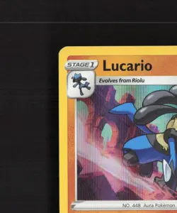 Lucario SWSH186 Sword & Shield Stamped Black Star Promo Holo Pokemon Card NM - Image 3