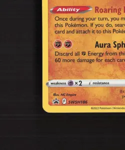 Lucario SWSH186 Sword & Shield Stamped Black Star Promo Holo Pokemon Card NM - Image 5