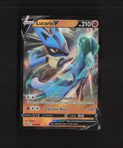 Lucario V 078/189 Astral Radiance Ultra Rare Holo Pokemon Card NM - Image 1