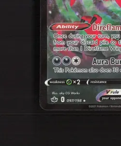 Galarian Moltres V 097/198 Chilling Reign Ultra Rare Holo Pokemon Card NM - Image 5