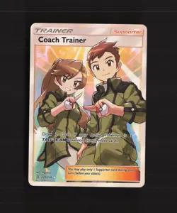 Coach Trainer 233/236 Unified Minds Full Art Ultra Rare Holo Pokemon Card LP - Image 1