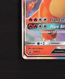 Charizard GX SM211 Sun & Moon Black Star Promo Holo Pokemon Card NM - Image 5