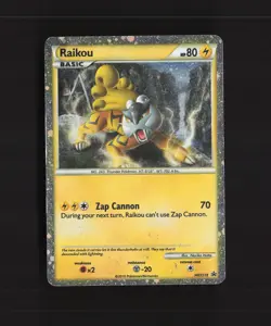 Raikou HGSS19 HeartGold & SoulSilver Black Star Promo Holo Pokemon Card DMG - Image 1