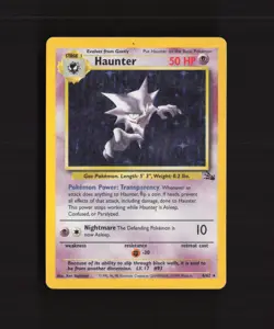 Haunter 6/62 WOTC Fossil Set Unlimited Rare Holo Pokemon Card DMG - Image 1