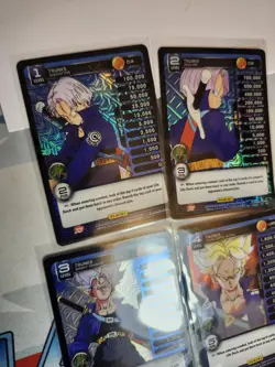 DBZ Dragon Ball Z TCG Card Panini Premiere Trunks Lv 1-4 Foil - Image 2