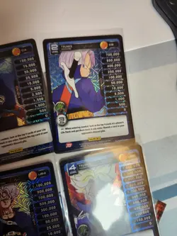 DBZ Dragon Ball Z TCG Card Panini Premiere Trunks Lv 1-4 Foil - Image 3