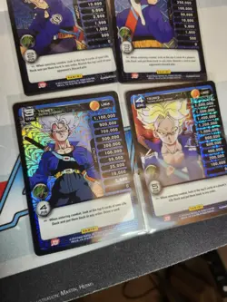 DBZ Dragon Ball Z TCG Card Panini Premiere Trunks Lv 1-4 Foil - Image 4