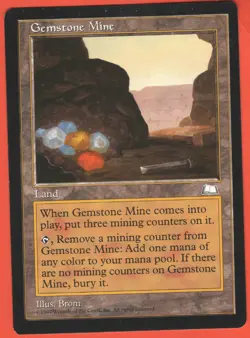 MTG ~ Gemstone Mine ~ Weatherlight (1997) NM/M ~ FREE SHIPPING ~ Vintage Magic - Image 1
