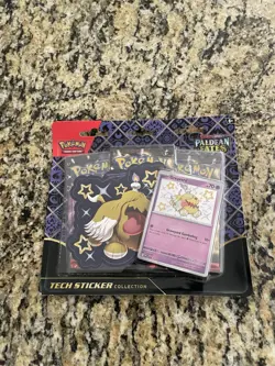 Pokemon TCG Paldean Fates Tech Sticker Collection Shiny Greavard 3 Pack - Image 1