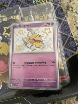 Pokemon TCG Paldean Fates Tech Sticker Collection Shiny Greavard 3 Pack - Image 2