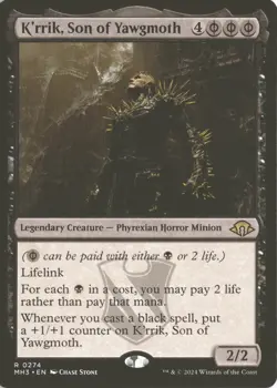 K'rrik, Son of Yawgmoth [Modern Horizons 3] Foil Near Mint pack fresh edh staple - Image 1