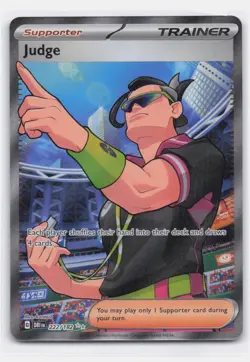 JUDGE 222/182 ULTRA RARE DESTINED RIVALS POKEMON NEAR MINT - Image 2