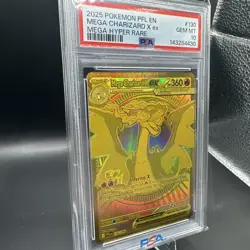 2025 POKEMON PFL EN-PHANTASMAL FLAMES MEGA HYPER RARE MEGA CHARIZARD X EX PSA 10 - Image 2