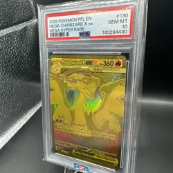 2025 POKEMON PFL EN-PHANTASMAL FLAMES MEGA HYPER RARE MEGA CHARIZARD X EX PSA 10 - Image 3