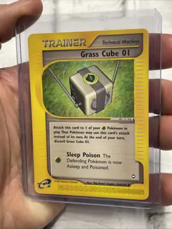 Pokemon TCG Aquapolis GRASS CUBE 01 Regular, Uncommon - 124/147 Vintage NM/MT - Image 2