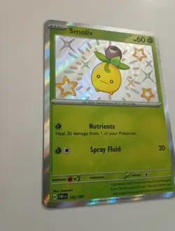 Smoliv 102/091 Pokemon SV: Paldean Fates Holo Shiny Rare Pokemon TCG NM - Image 2