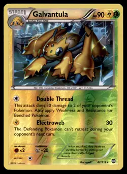 Galvantula 42/114 Rare Steam Siege Reverse Holo Lightly Played - Image 1