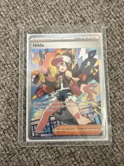 Pokemon TCG Hilda Trainer White Flare Holo Full Art SV 171/086 - Image 1