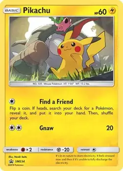 Pikachu SM234 Sun & Moon Holo Black Star Promo Pokemon DMG - Image 1