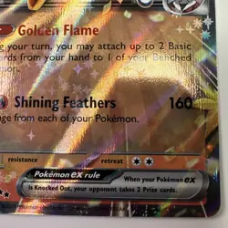 Ethan's Ho-Oh ex 039/182 Double Rare Destined Rivals Pokemon Holo Near Mint - Image 5