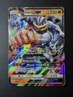 Machamp GX 64/147 SM Burning Shadows Ultra Rare, Near Mint, Pokemon TCG - Image 1