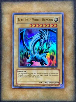 Yugioh Blue-Eyes White Dragon LOB-001 Ultra Rare 2017 Print NM - Image 1