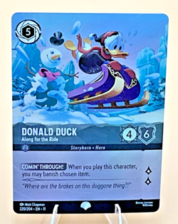 Disney Lorcana Donald Duck 220/204 Along for the Ride (Epic) Winterspell (11) - Image 1