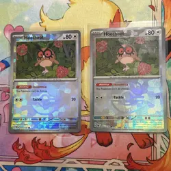 Hoothoot 077/131 Pokeball AND Masterball Prismatic Evolutions Pokemon Tcg - Image 1