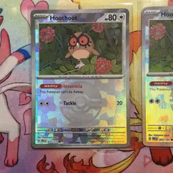Hoothoot 077/131 Pokeball AND Masterball Prismatic Evolutions Pokemon Tcg - Image 2