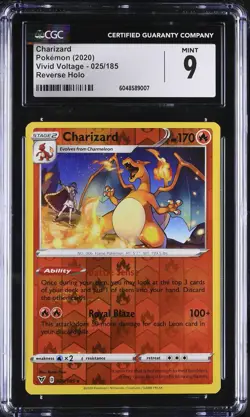 Charizard #025/185 English CGC 9 2020 Pokemon Vivid Voltage - Image 1