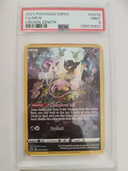 PSA 9 Mew GG10/GG70 Crown Zenith Galarian Gallery Holo Rare Pokemon MINT - Image 1