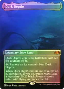 MTG FOIL Dark Depths Borderless - Dominaria Remastered #454 - Image 1