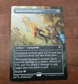 Sword of Fire and Ice (Borderless) Bloomburrow Special Guests - Near Mint Regula - Image 1