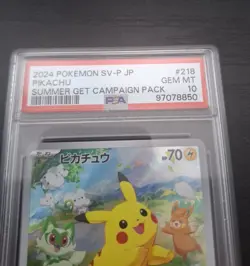 2024 POKEMON JPN SV-P PROMO #218 PIKACHU PSA 10 - Image 2